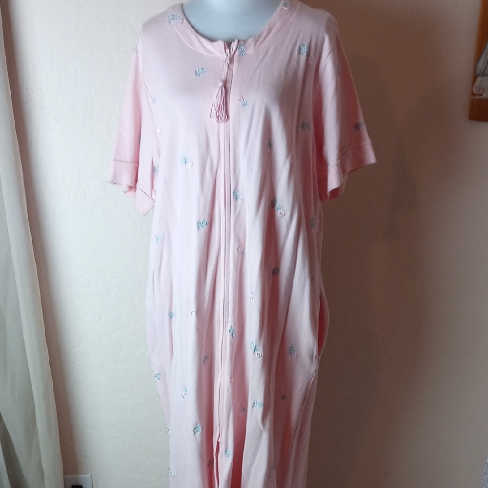 Intimate Essentials Pink Women's Sleepwear with Embroidered Details